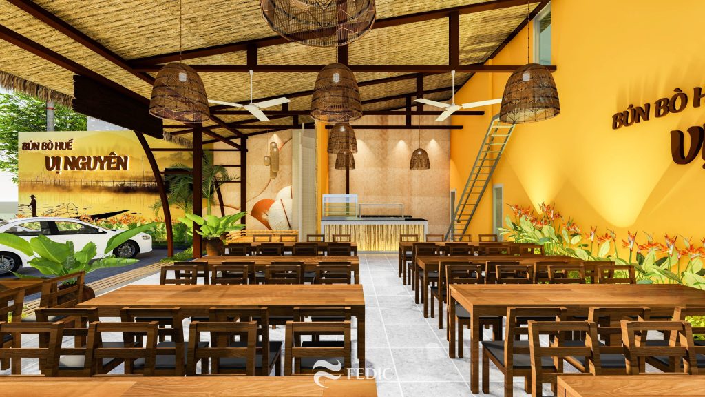 Thiết kế quán Bún Bò Vị Nguyên_Hóc Môn